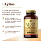 Solgar L-Lysine 1000mg Tablets