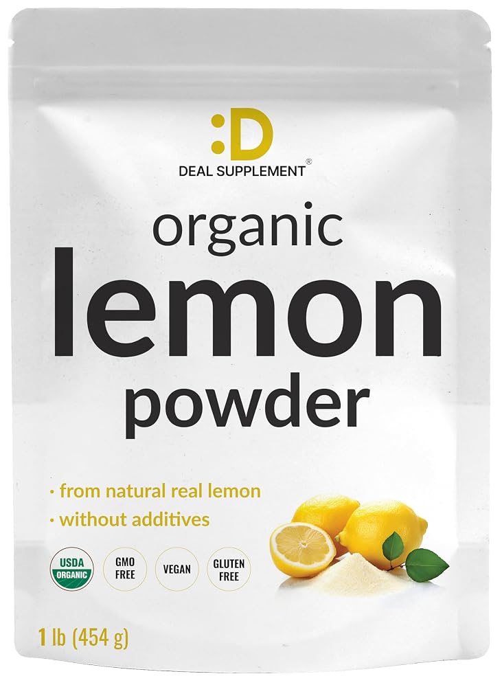 DEAL SUPPLEMENT Organic Lemon Powder Vitamin C - 1 Pound