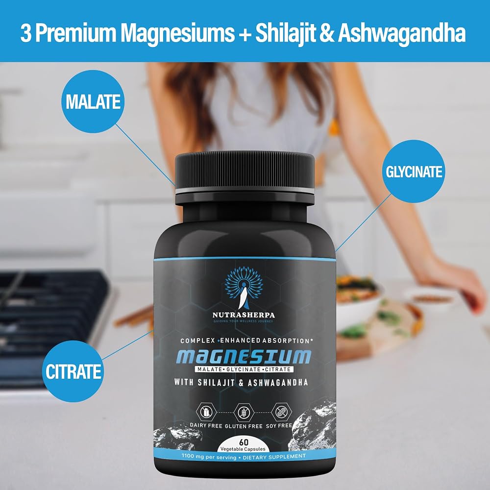 Nutrasherpa Magnesium Complex with Shilajit and Ashwagandha - 60 Capsules - image 3