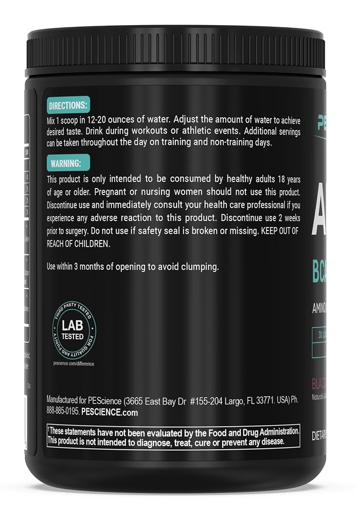 PEScience Amino IV BCAA & EAA Powder, Black Cherry - 30 Servings - image 8
