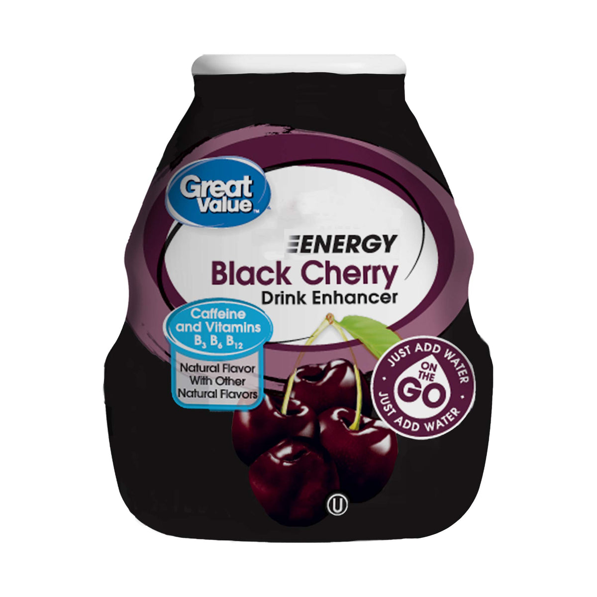 Great Value Liquid Flavor Enhancer Energy Black Cherry - 2 Count