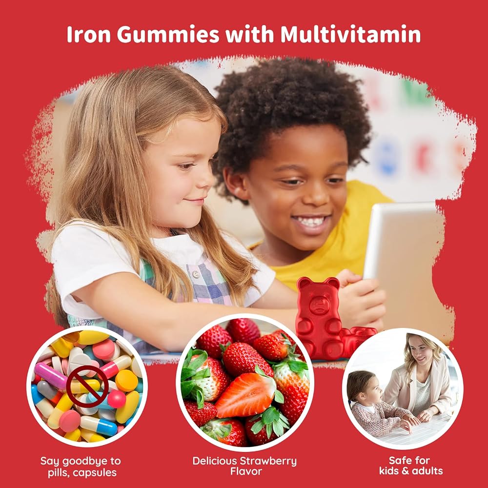 CFILIHTC Iron Gummies with B Complex & Vitamin C - 60 Gummies - image 7