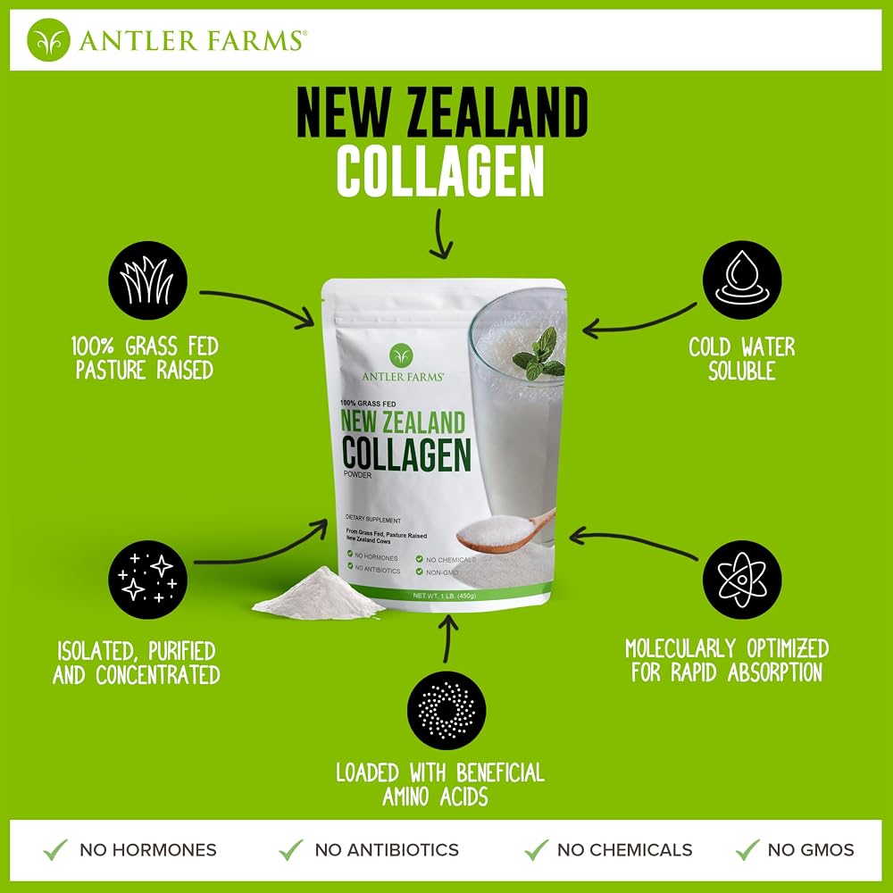 Antler Farms New Zealand Collagen Powder Grass Fed - 1 lb - image 4