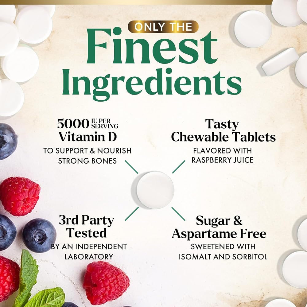 Nature's Nutrition Vitamin D3 5000 IU - Extra Strength Vitamin D