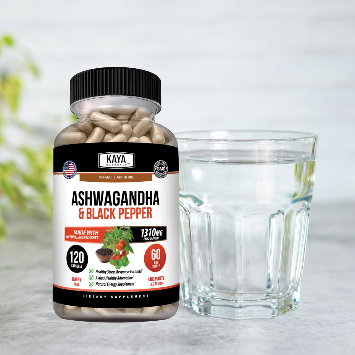 Kaya Naturals Root Powder Capsules - Pure Nature Ashwaganda