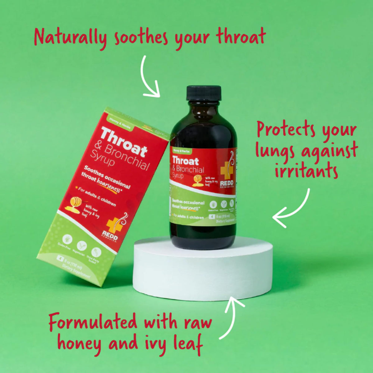 Redd Remedies Throat & Bronchial Syrup for Throat Comfort - 4 Fl Oz - image 4