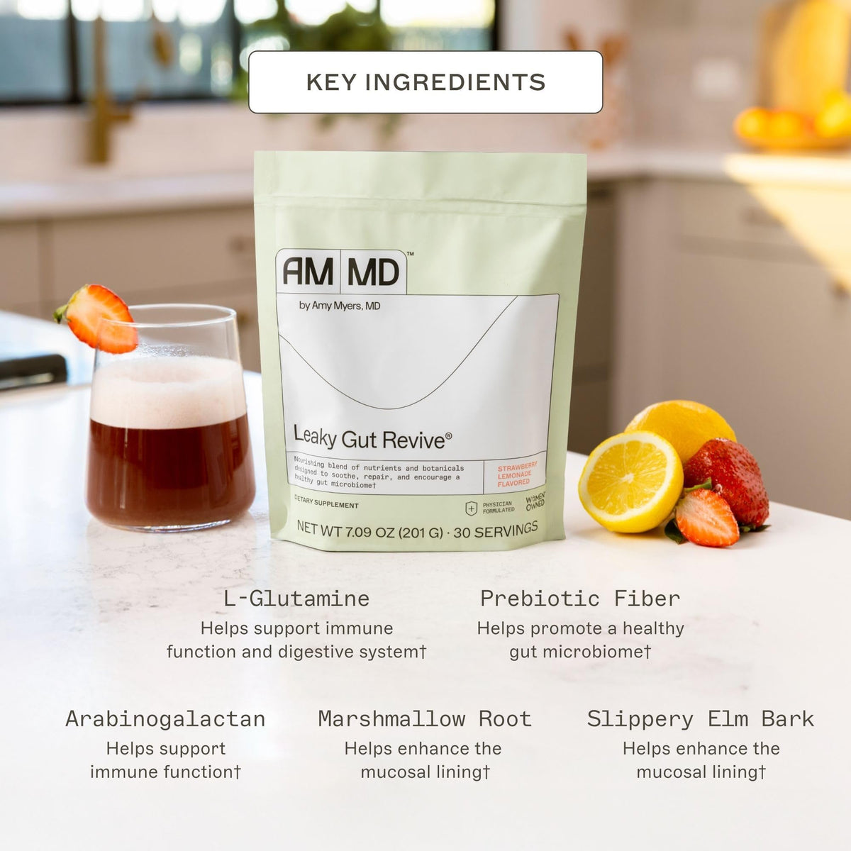 Amy Myers MD Leaky Gut Revive L-Glutamine Powder - 30 Servings - image 3