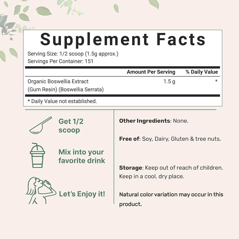 Micro Ingredients Organic Boswellia Serrata Extract Powder - 8 oz - image 2