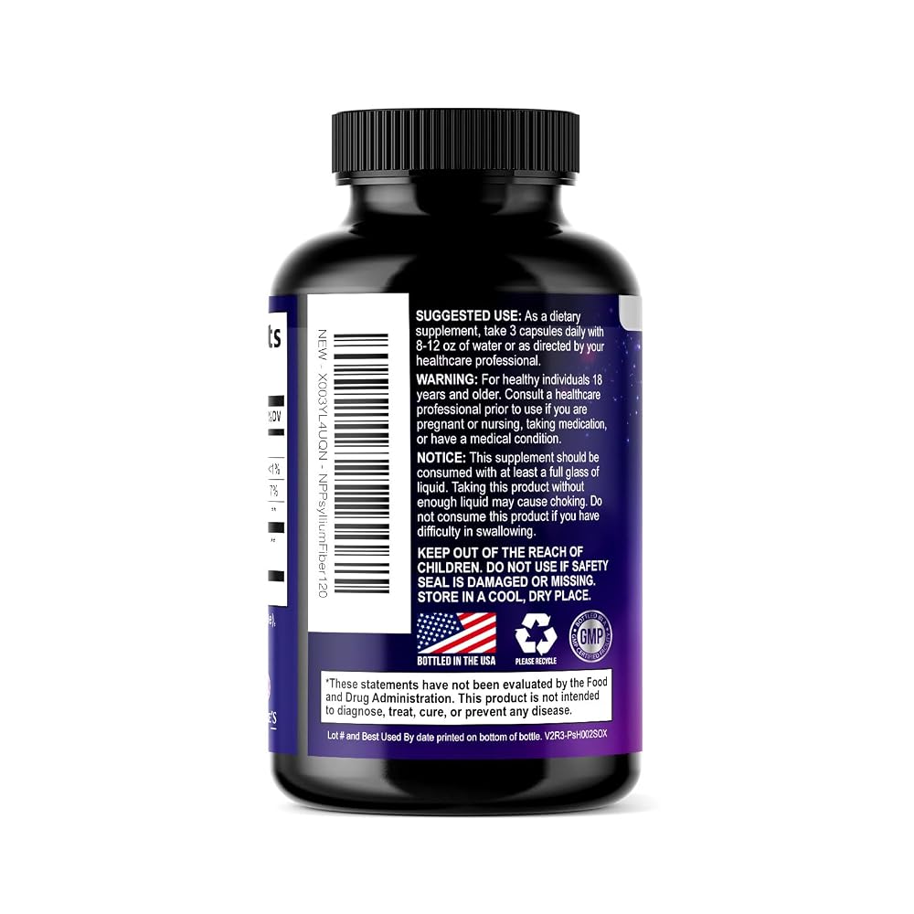 Nature's Peak Psyllium Husk Powder 2000mg Per Serving - Soluble Fiber