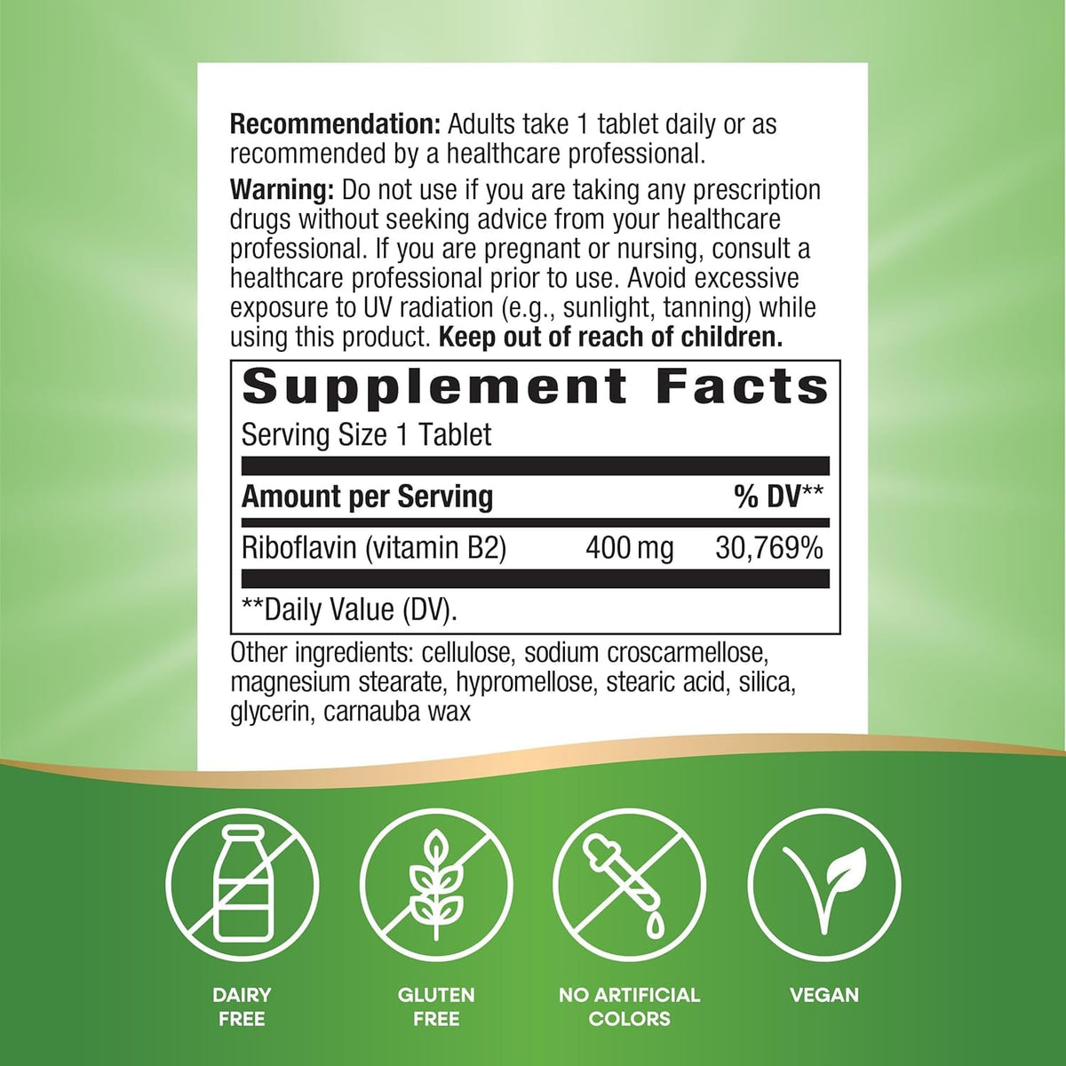 Enzymatic Therapy Riboflavin Vitamin B2 400 mg - Pack of 3 - image 3