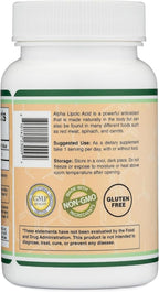 Double Wood Supplements Alpha Lipoic Acid 600mg per Serving (Third
