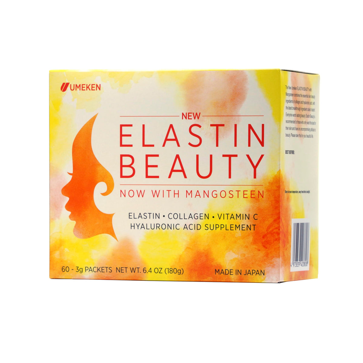 Umeken Elastin Beauty Powder with Collagen Peptides - 60 Packets