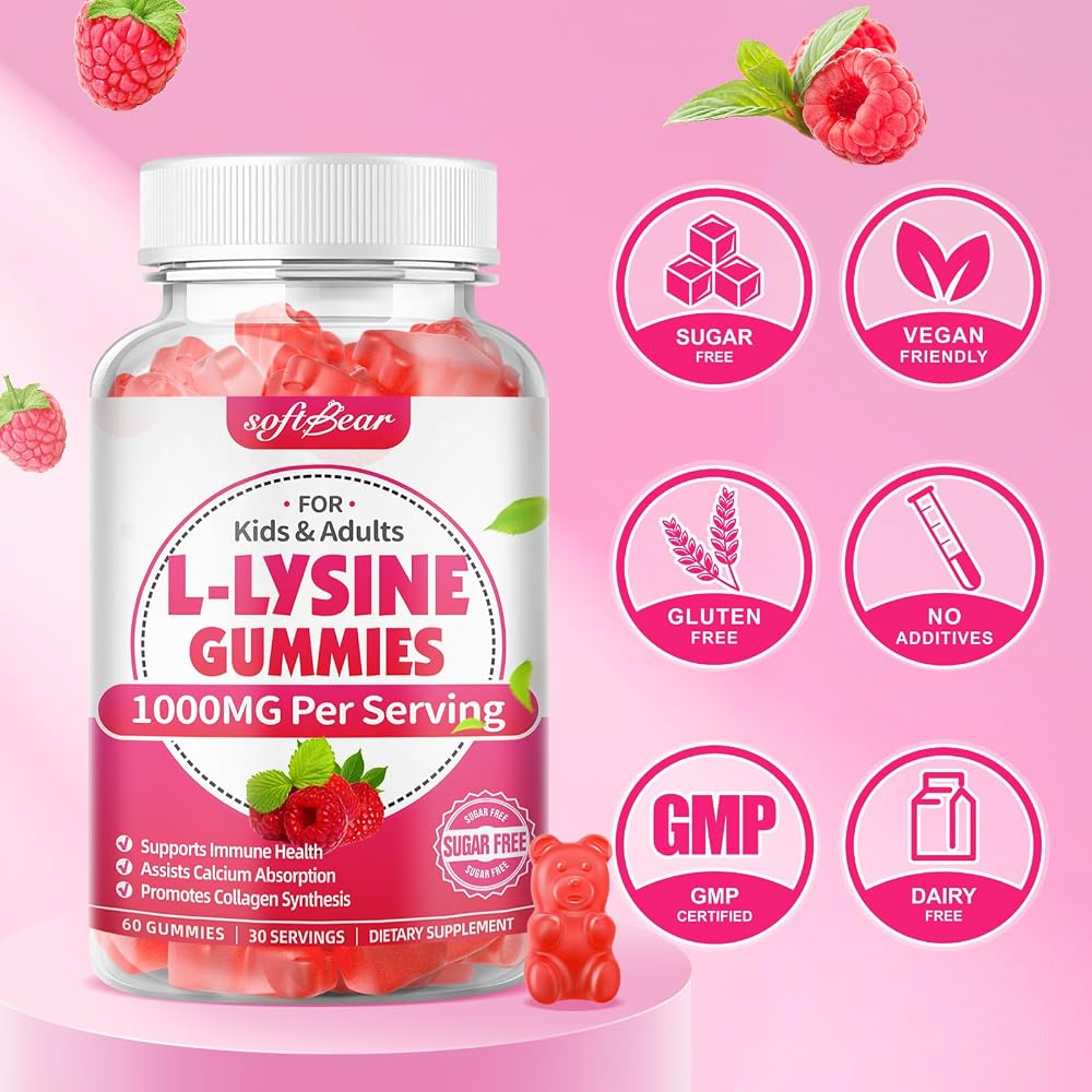 softbear L-Lysine Gummies for Adults & Kids
