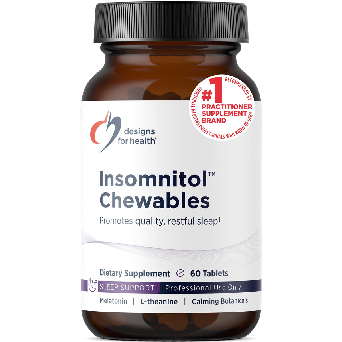 Designs for Health Insomnitol Chewables Sleep Support - 60 Tablets
