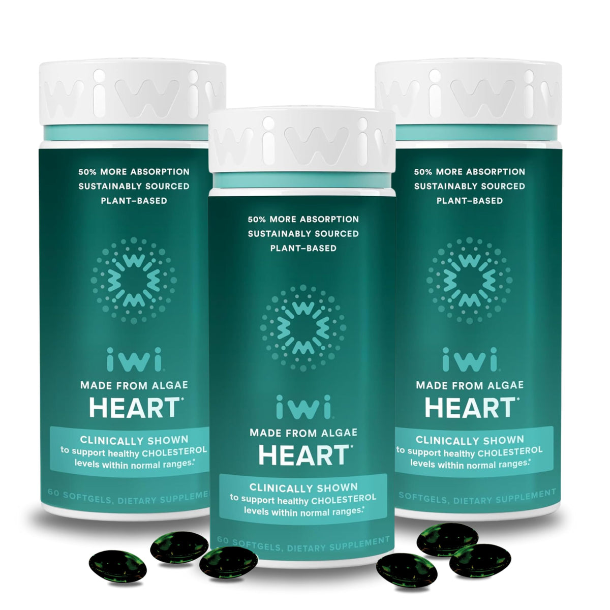 Iwi Life Heart Omega-3 - Healthy Heart Support - Vegan Fish Oil