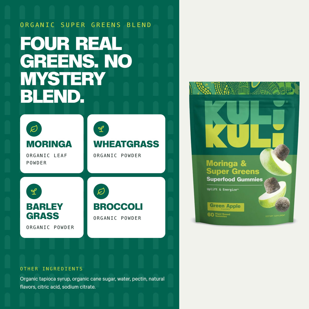 Kuli Kuli Moringa Gummies - Caffeine-Free Energy Supplements