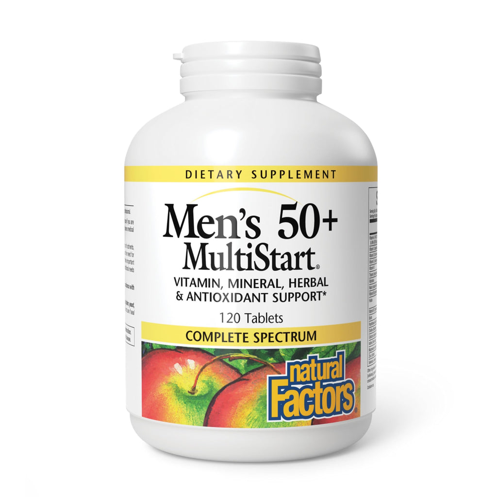 Natural Factors Men's 50+ MultiStart Daily Multivitamin - 120 Tablets