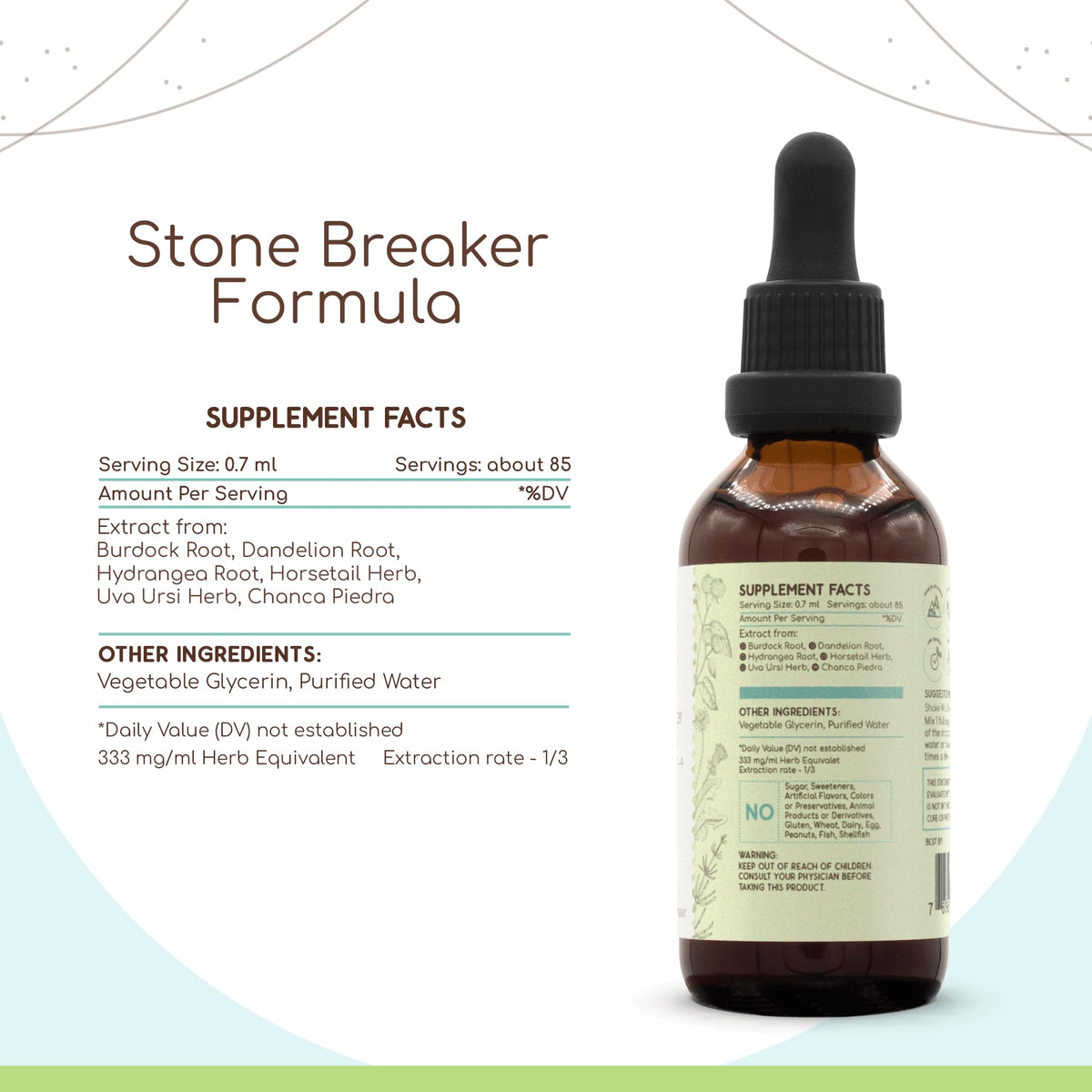HerbEra Stone Breaker Formula Alcohol-Free Extract Tincture: