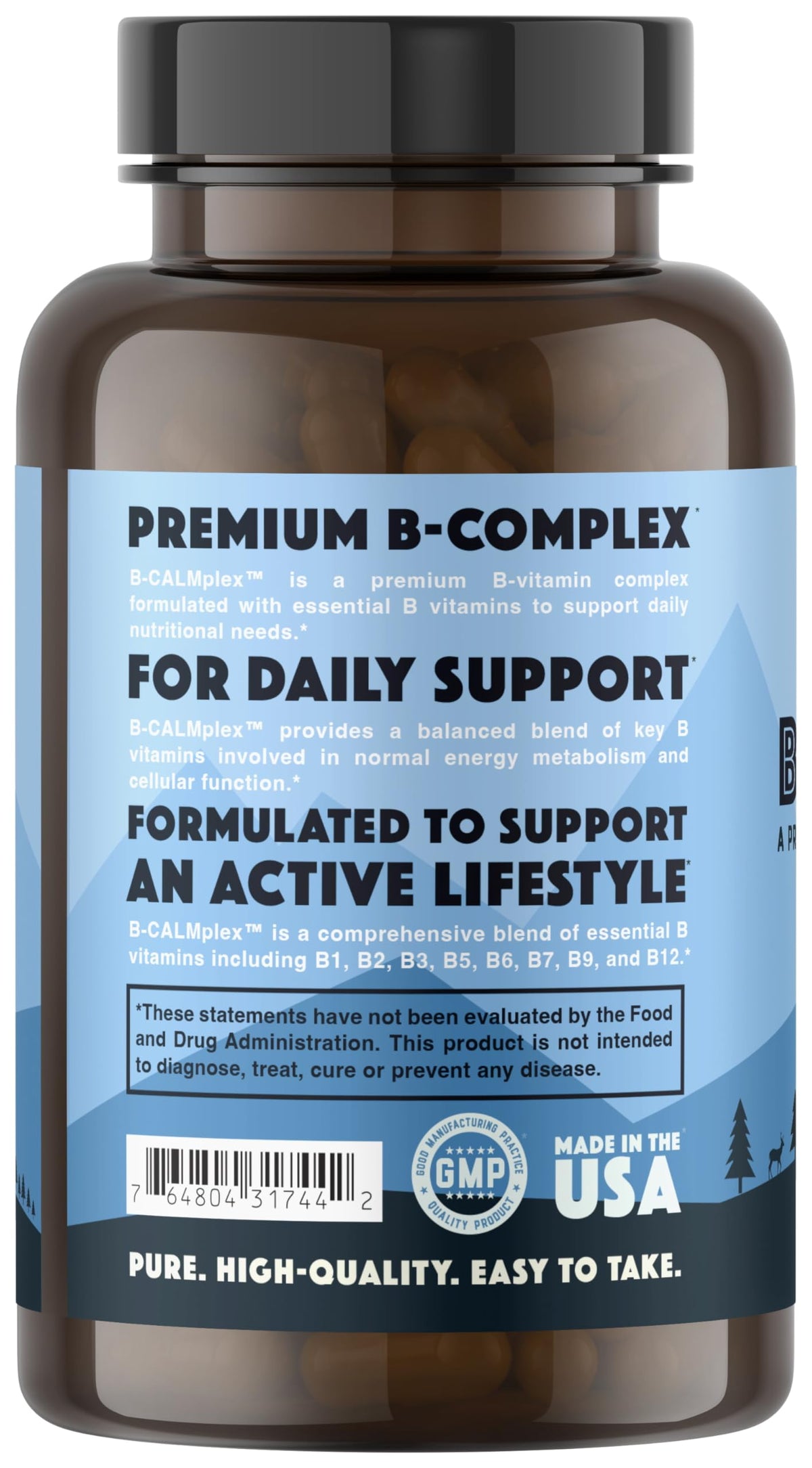 Natural Rhythm B-CALMplex B-Complex with Methylfolate & B12 - 90 Capsules - image 2