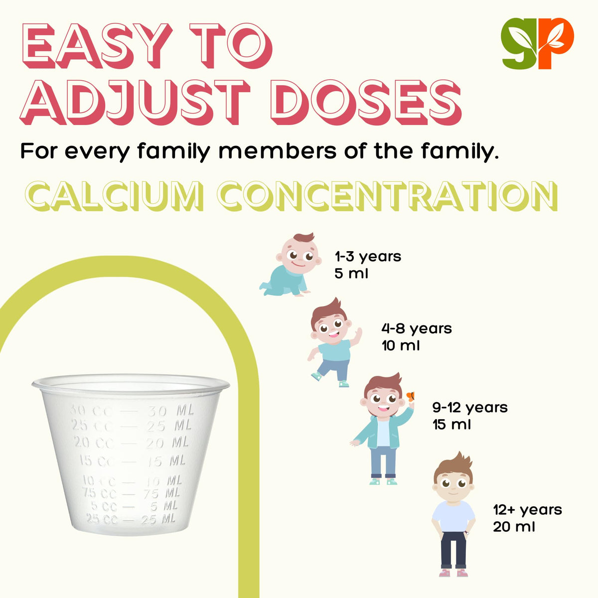 GreenPeach Organic Liquid Calcium Supplement for Kids