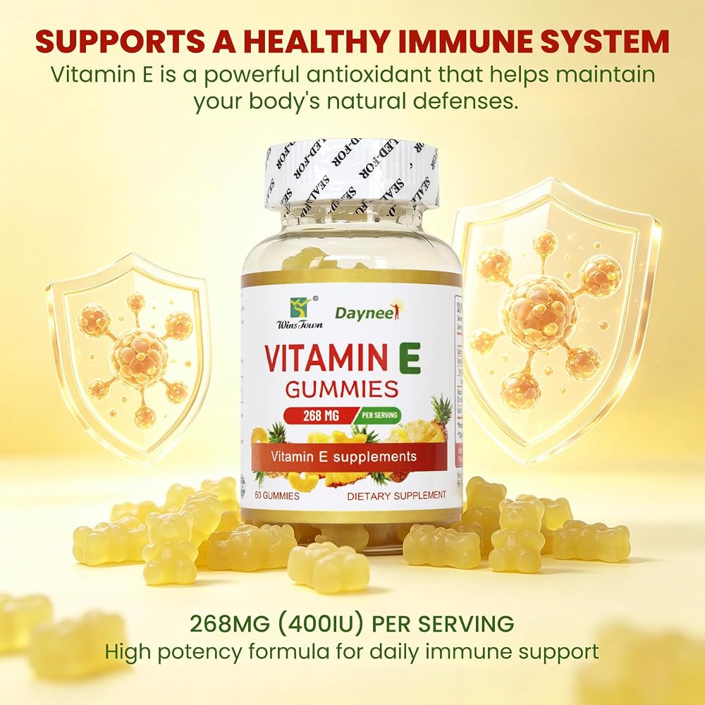Wins Town Vitamin E Gummies 268mg (400 IU) Vegan - 60 Count - image 4