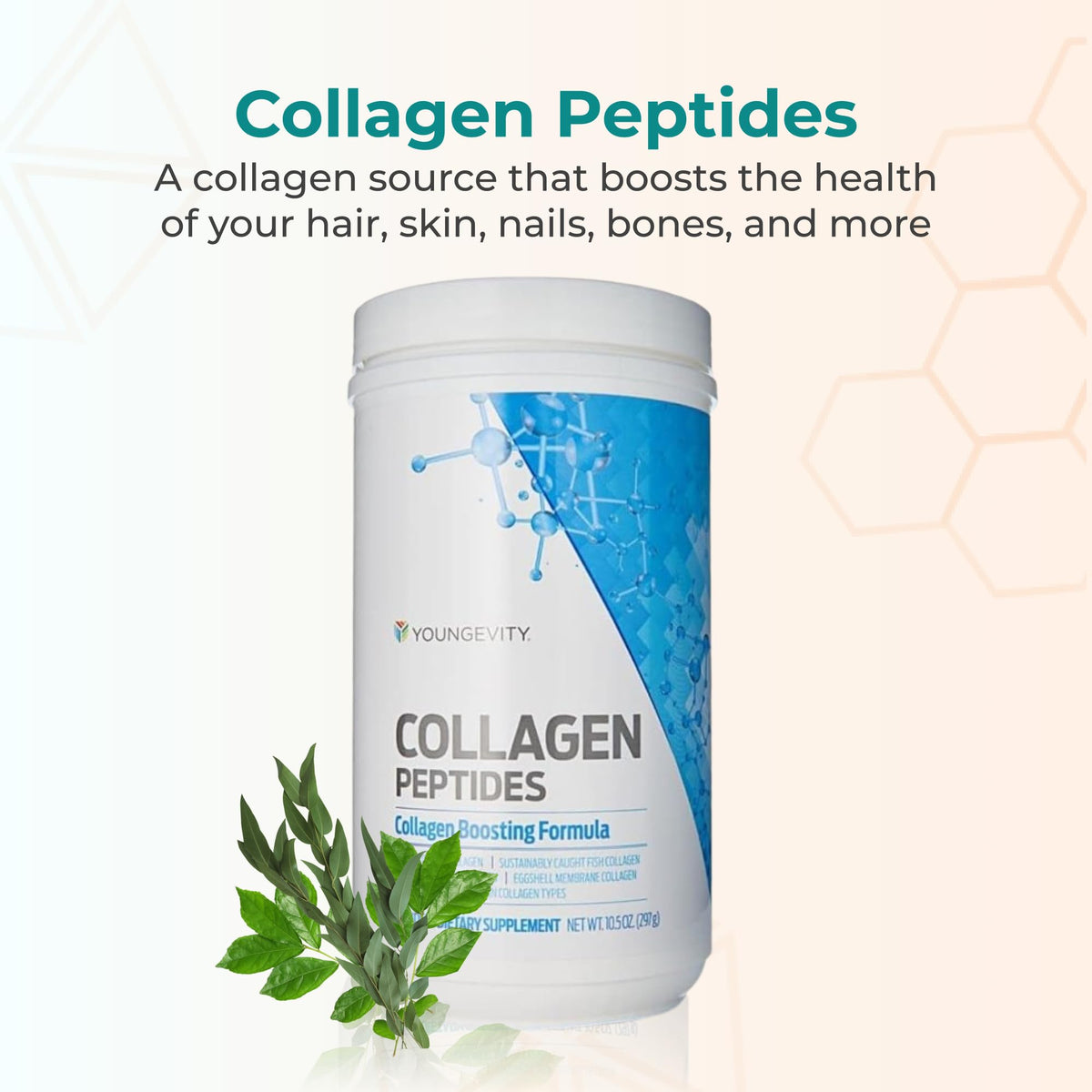 Youngevity Multi-Collagen Peptides Powder Types I II III V X - 11.4 oz - image 2