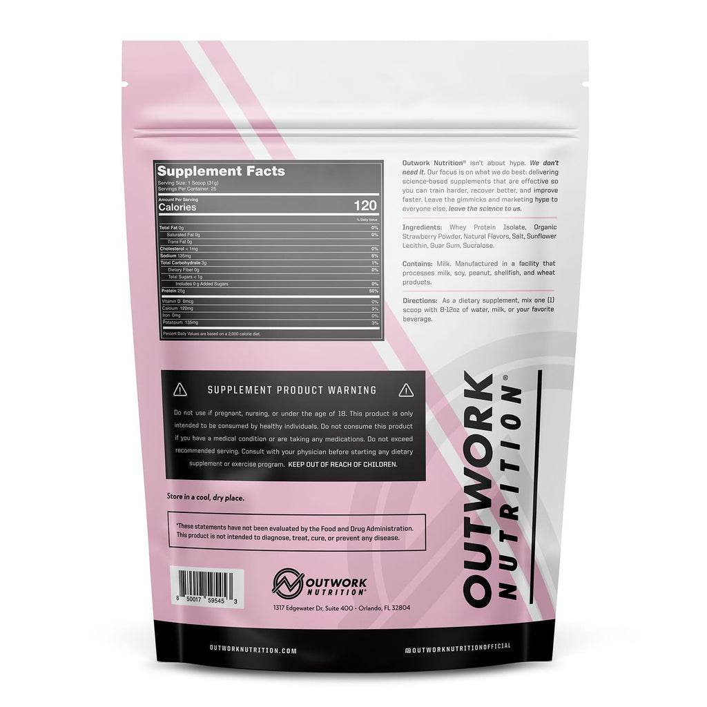 Outwork Nutrition Build Whey Protein Isolate Powder - Low Lactose