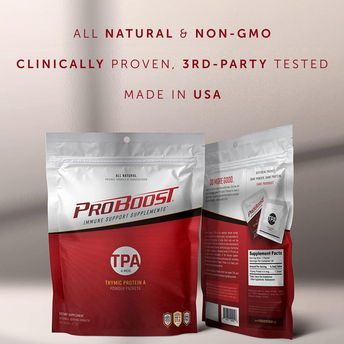ProBoost Thymic Protein A (TPA) Immune Support Powder - 60 Packets - image 4