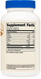 Nutricost Grass Fed Desiccated Beef Liver Capsules 3000mg (750mg Per