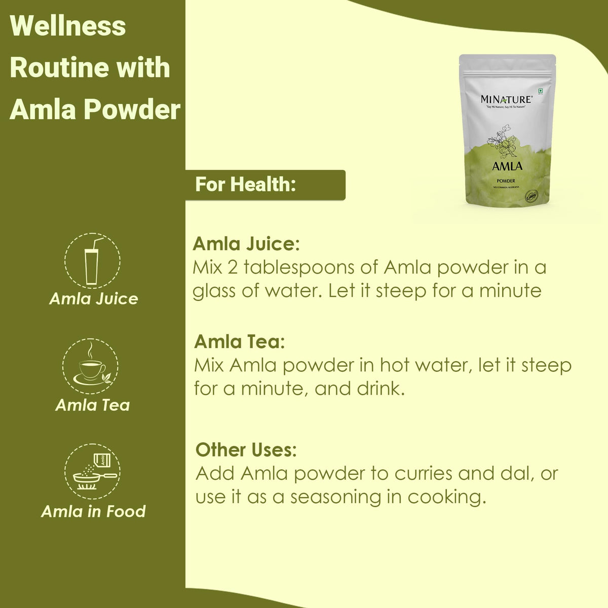 minature mi Nature USDA Organic Amla Powder - 227g - image 5