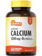 Sundance Calcium 1200 mg with Vitamin D3 5000 IU - 60 Softgels