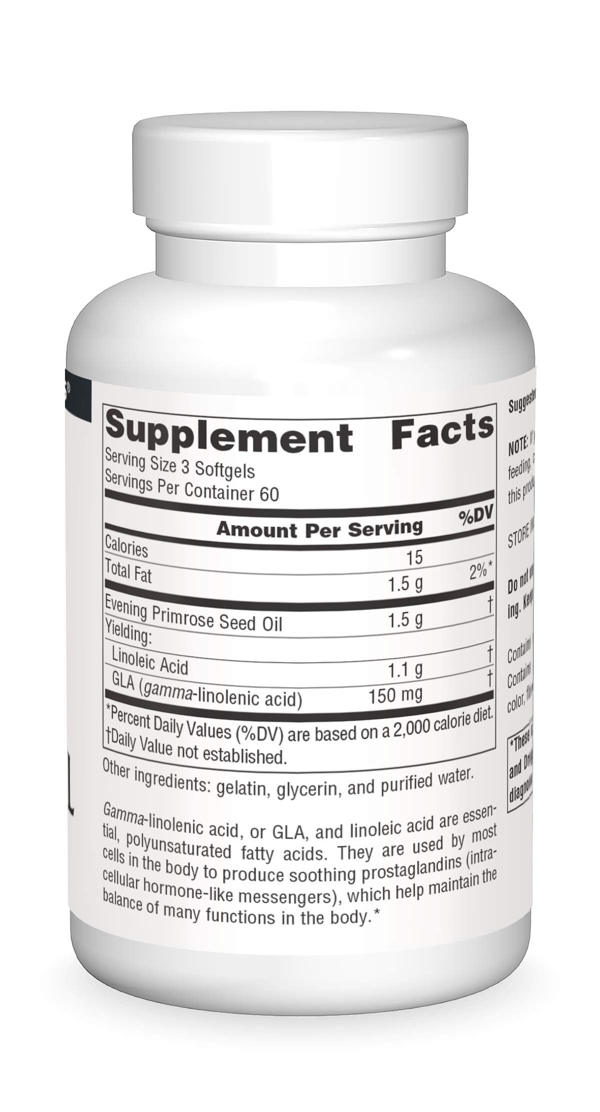 Source Naturals Evening Primrose Oil 500 mg - 180 Softgels - image 3