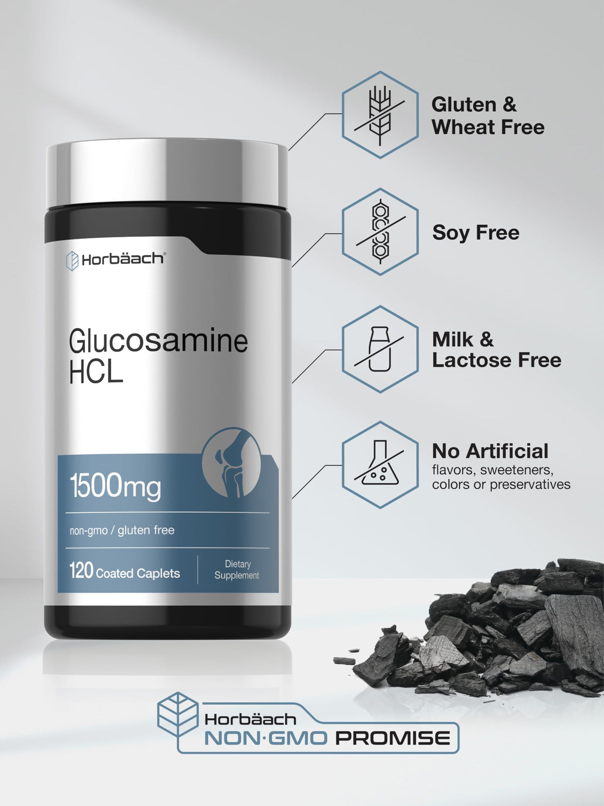 Horbäach Glucosamine HCL 1500mg - 120 Caplets - image 5