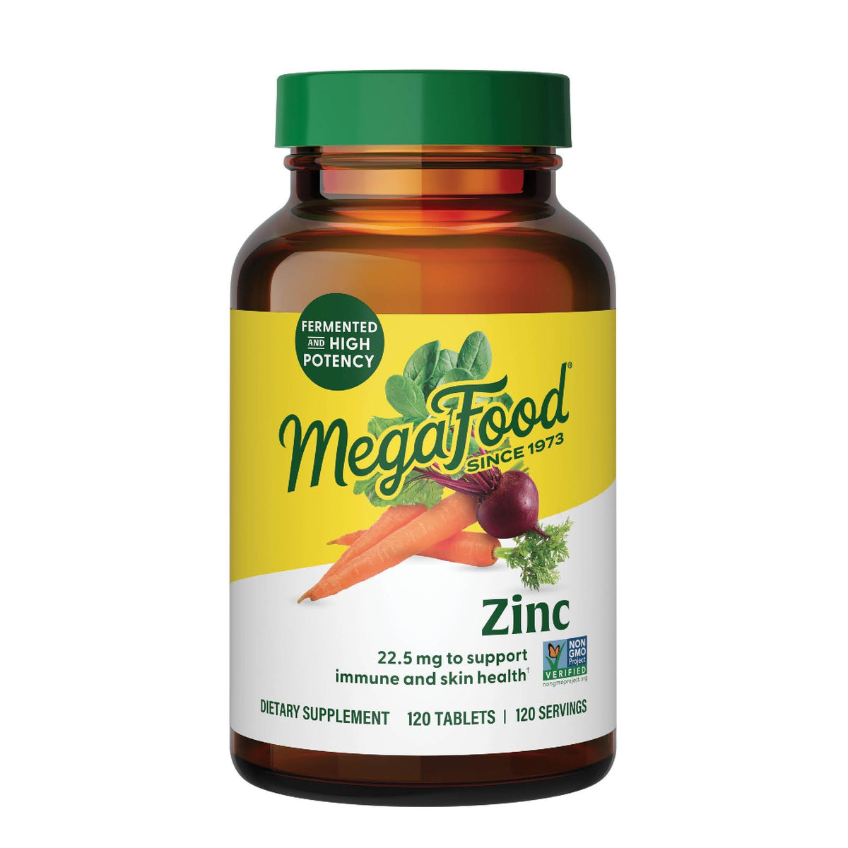 MegaFood Zinc Bisglycinate Immune Support - 120 Tablets