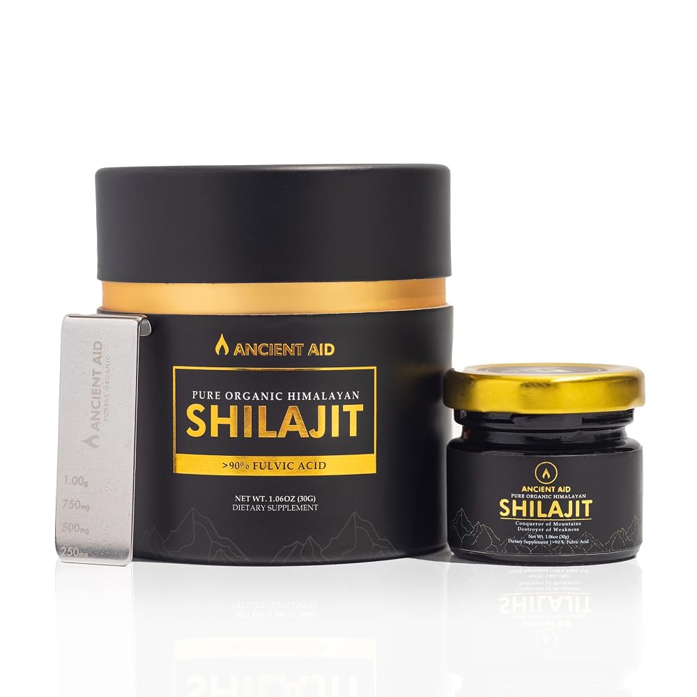 Ancient Aid Himalayan Shilajit Resin 500 mg - 60 Servings