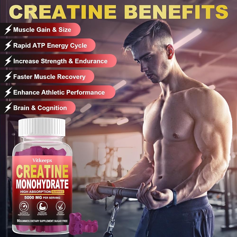 Vitkeepx Creatine Monohydrate Gummies Infused with 5g Creatine