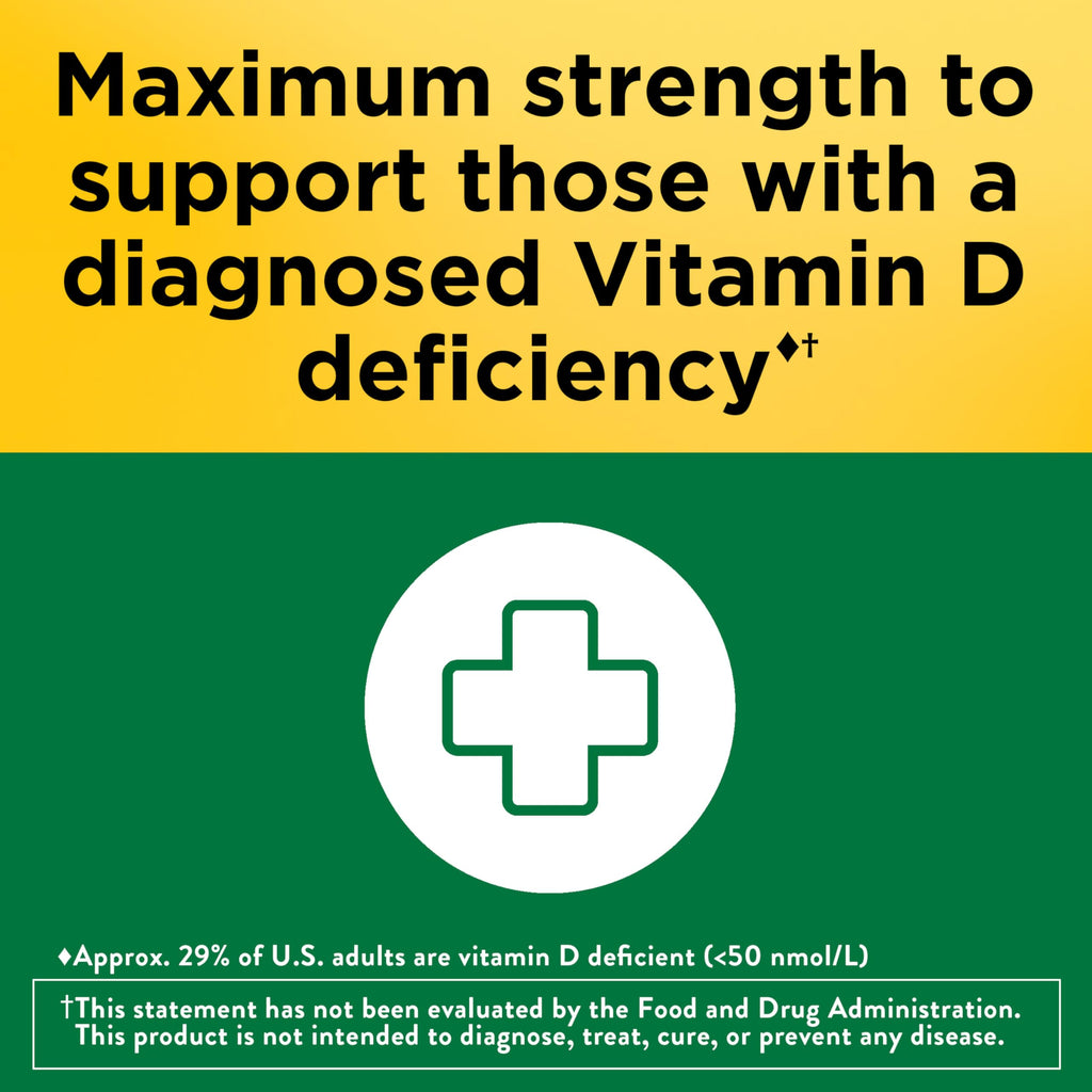 Nature Made Vitamin D3 10000 IU Maximum Strength - 60 Softgels - image 3
