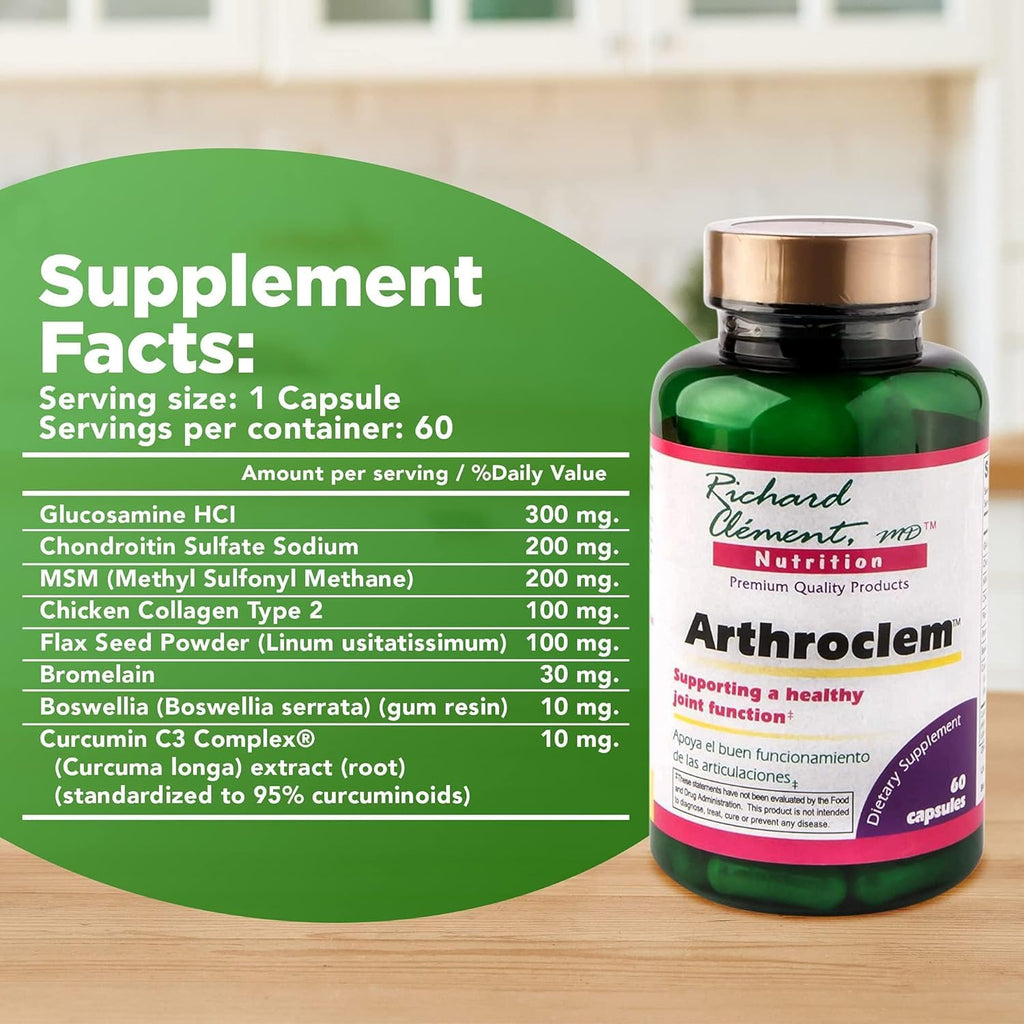 Richard Clement MD Nutrition Arthroclem Joint Health Supplement - 60 Capsules - image 2