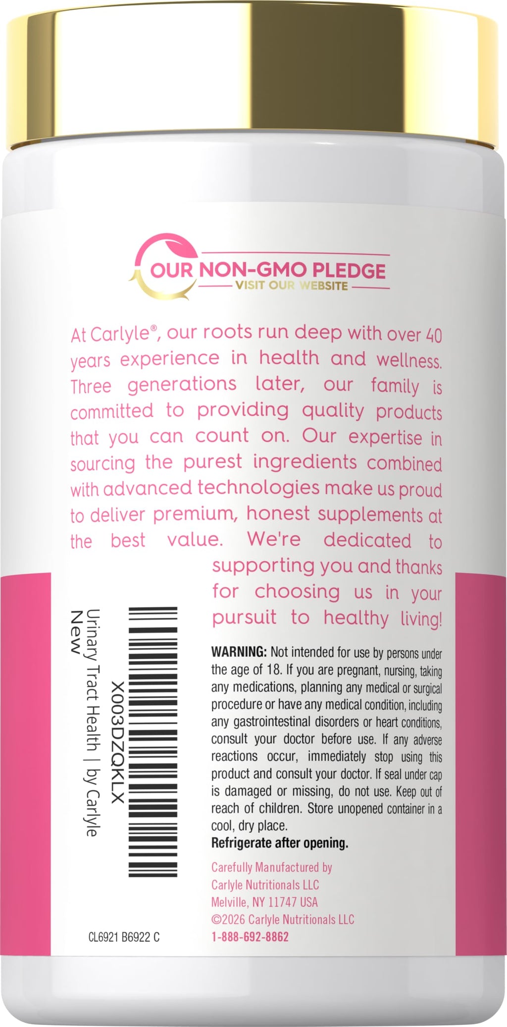 Carlyle Urinary Tract Health for Women - 120 Capsules - image 3