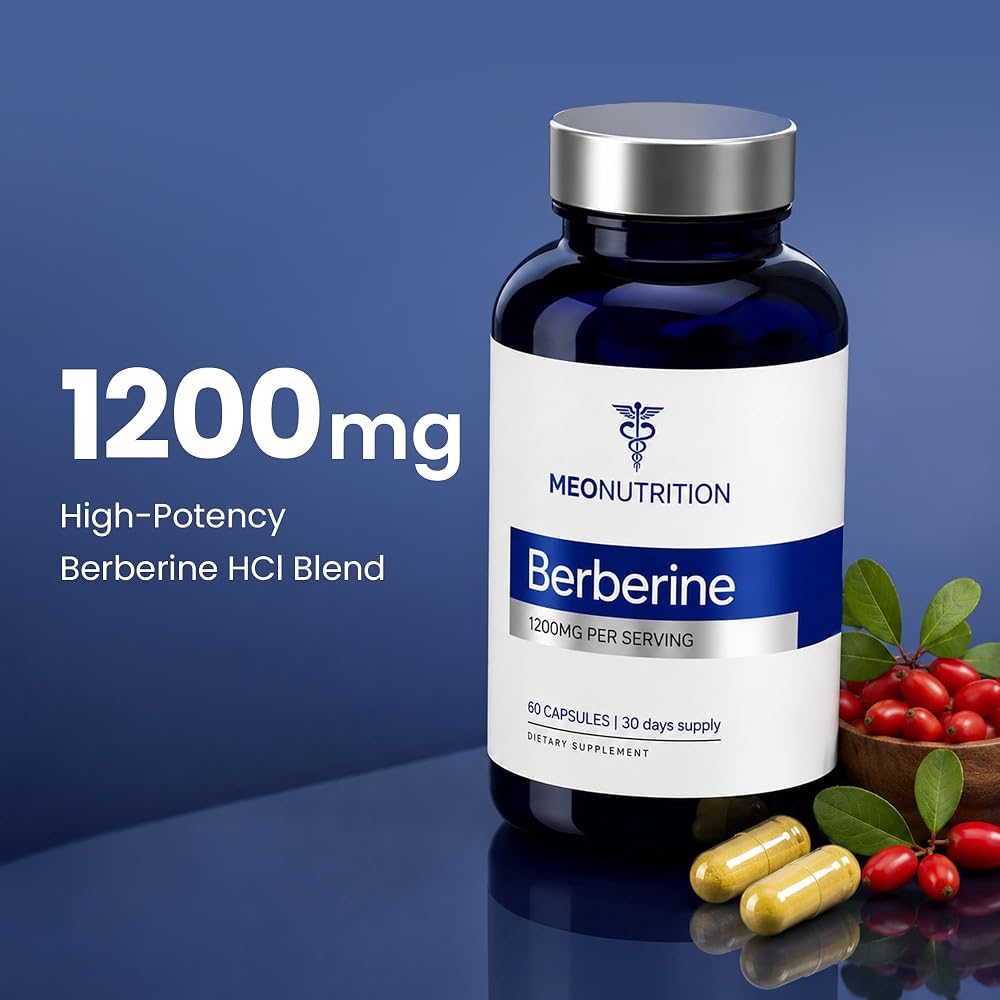 Meo Nutrition Berberine 1200mg HCI Supplement - 60 Capsules - image 3