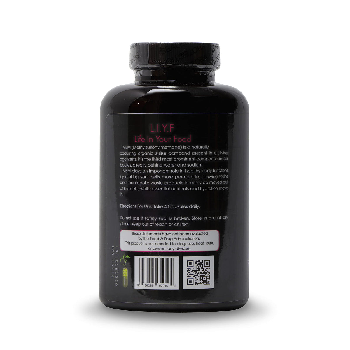 PuraDyme MSM with Cofactor Whole Food Blend - 180 Vegan Capsules - image 3