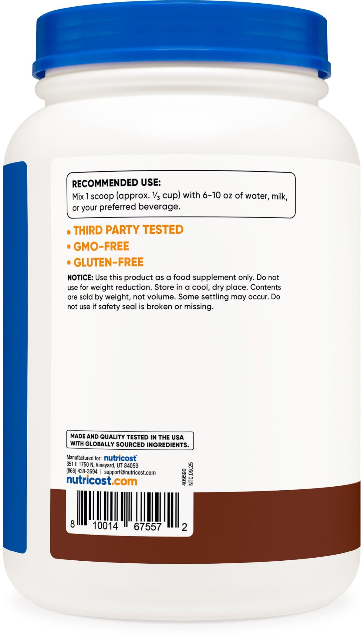 Nutricost Grass-Fed Whey Protein Concentrate - Undenatured