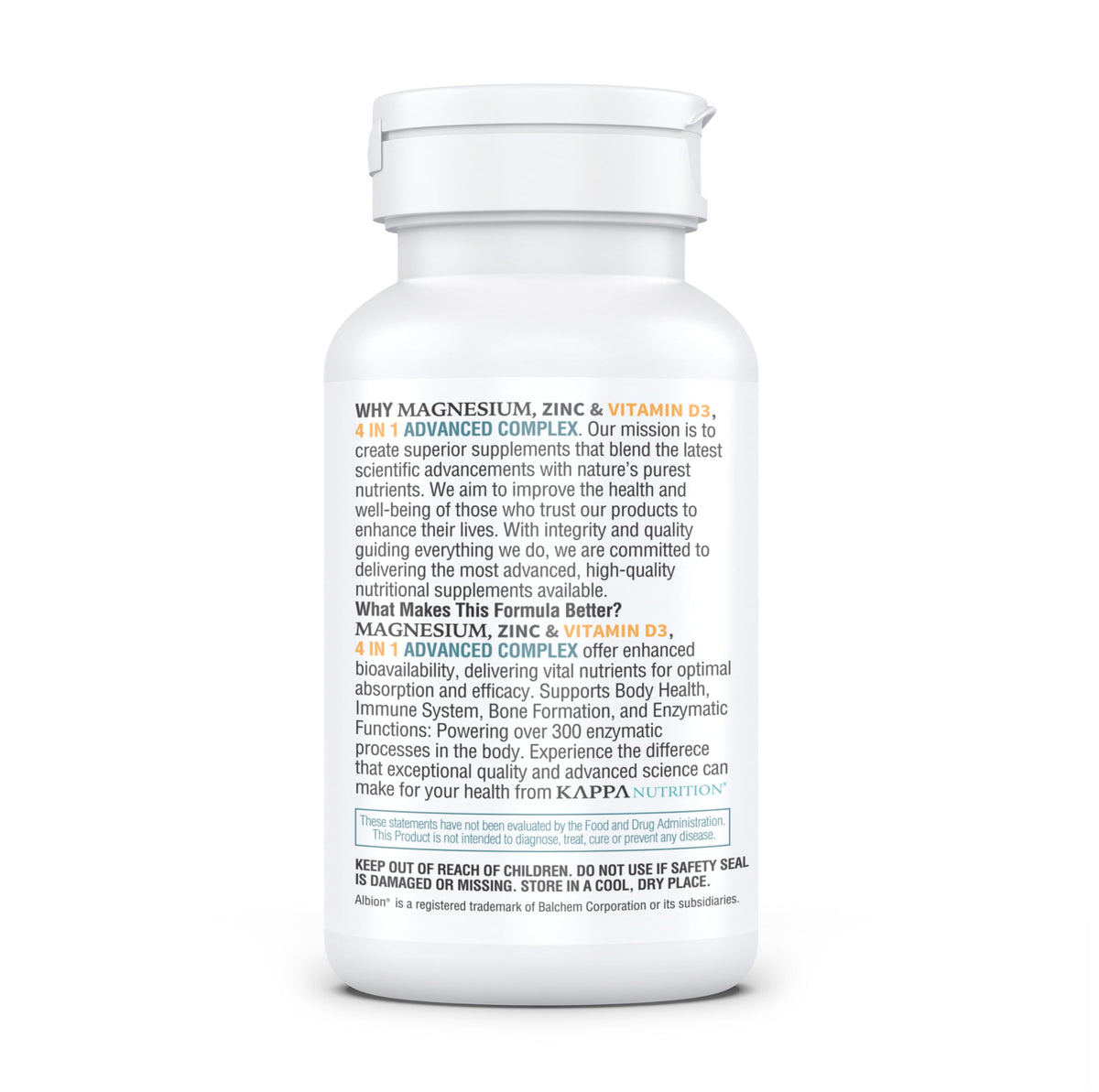 Kappa Nutrition Magnesium 4-in-1 with Zinc & Vitamin D3 - 120 Capsules - image 12