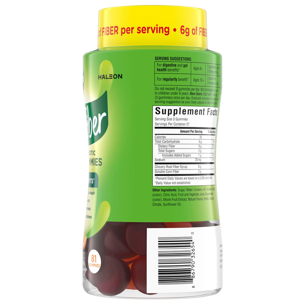 Benefiber Prebiotic Fiber Supplement Gummies