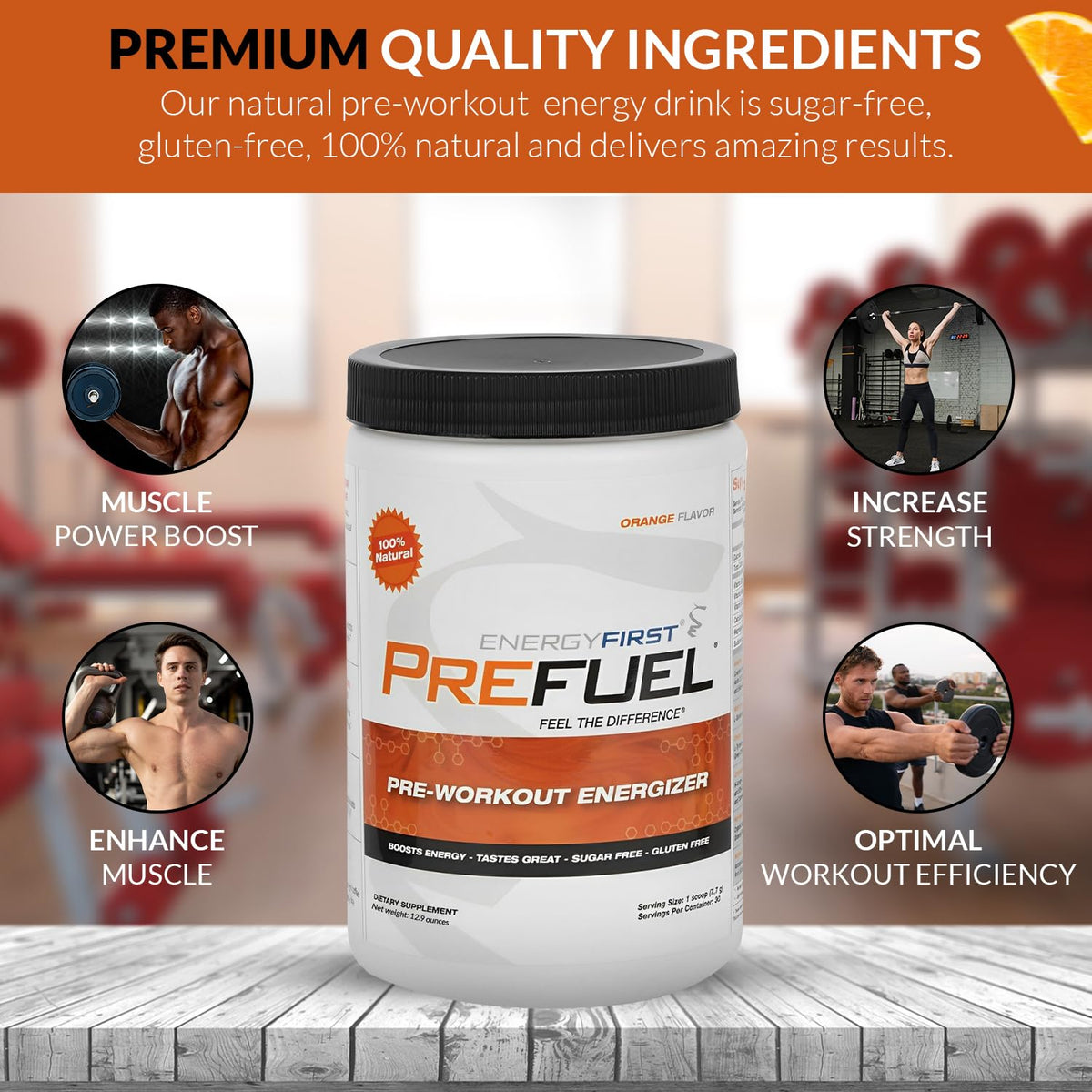 EnergyFirst PreFuel Vegan Pre-Workout Powder Orange - 30 Servings - image 6