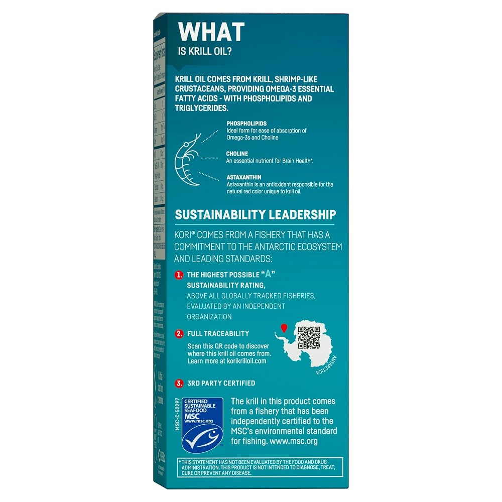 Kori Krill Oil Omega-3 EPA DHA, Phospholipids & Astaxanthin, 400mg - image 4