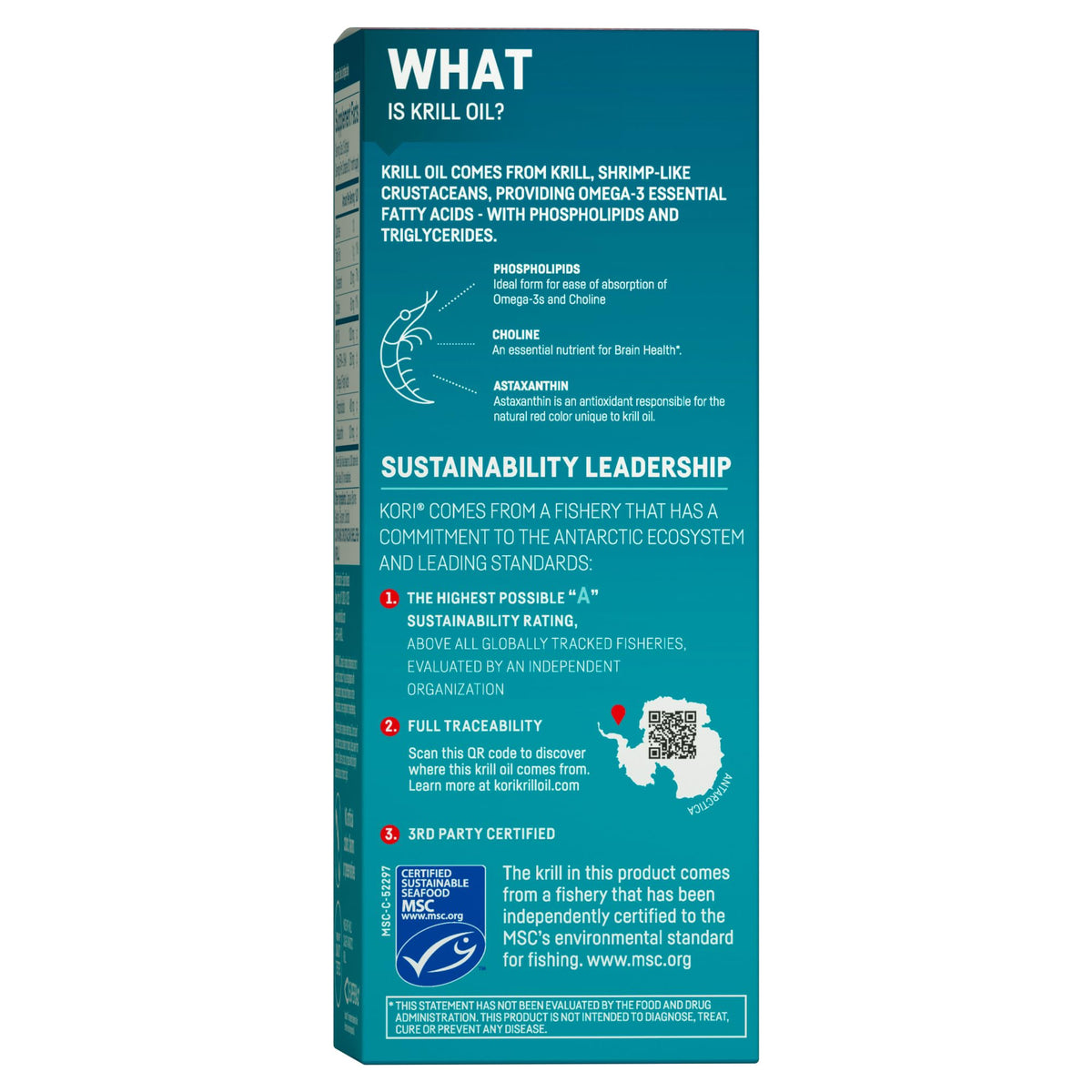 Kori Krill Oil Omega-3 EPA DHA, Phospholipids & Astaxanthin, 400mg