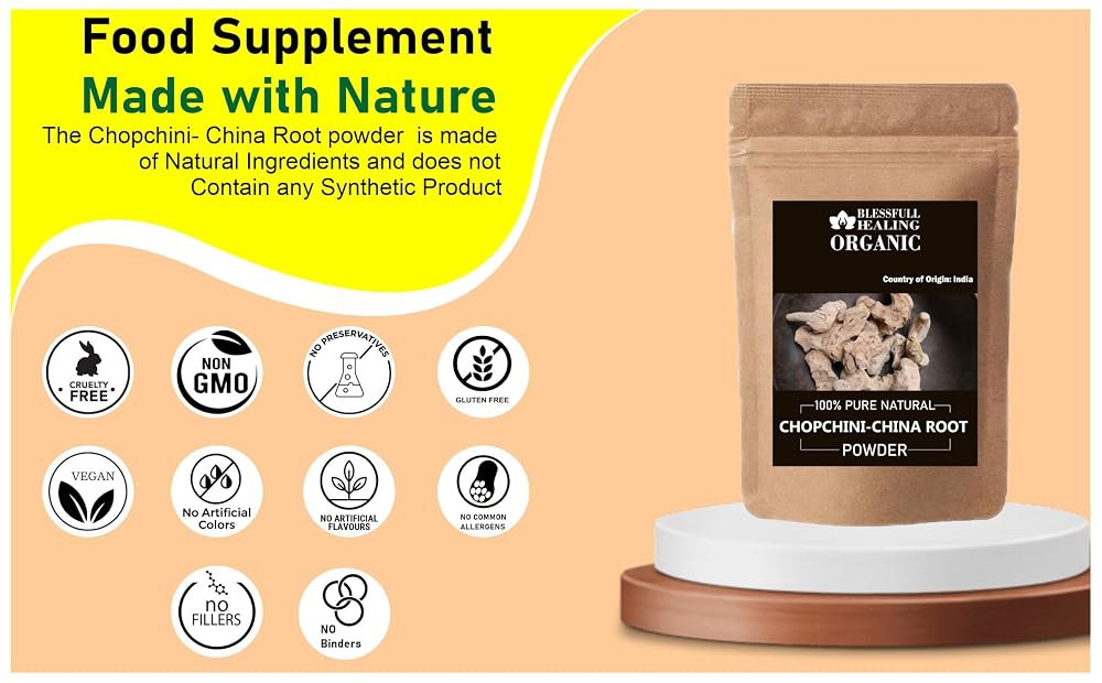 Blessfull Healing Organic Chopchini China Root Powder - 200g - image 4