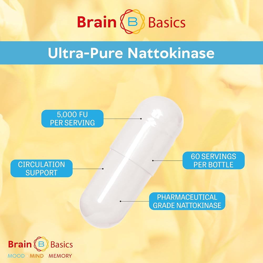 Brain Bean Nattokinase 5000 FU Circulation Support - 120 Capsules - image 7