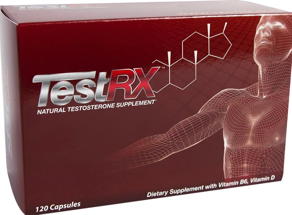 TESTRX Men's Fitness & Wellness Supplement Vitamins B6 & D - 120 Capsules - image 2